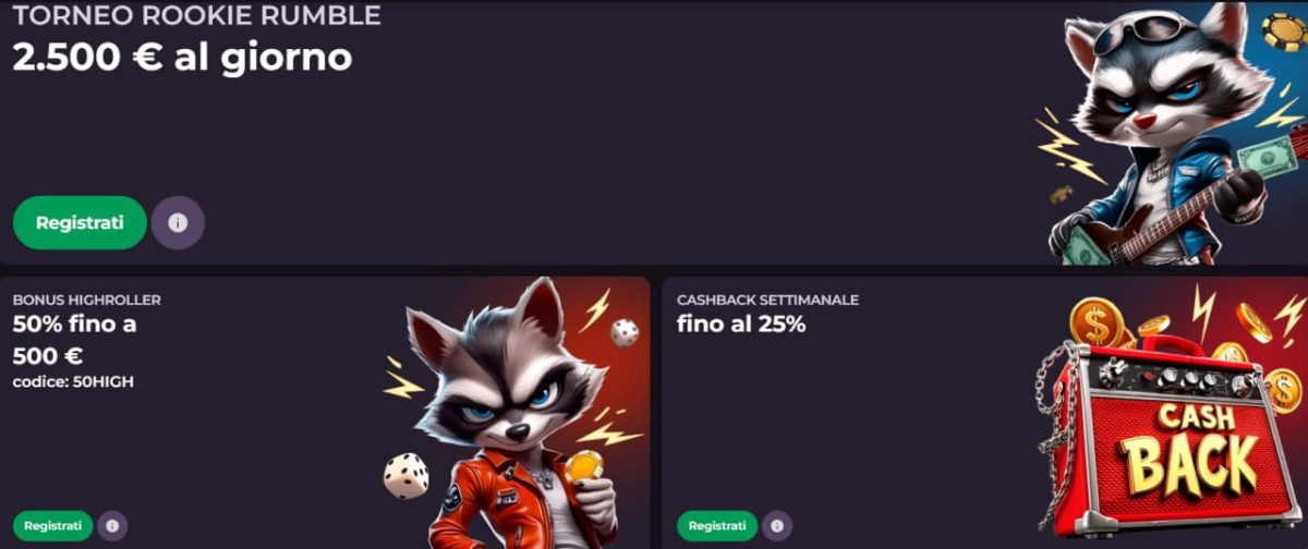 Rocky Spin Bonus 2026: 1.500€ + 250 Giri Gratis image 1